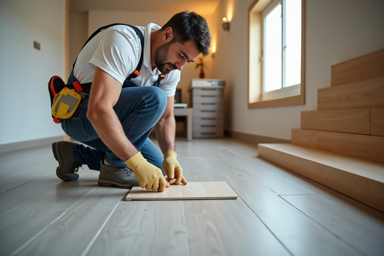 Instalación profesional de porcelanato en sala